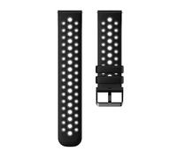 NMASDUYPU 22mm Hole Pattern Strap Compatible With 6 Air Cushion Silicone Watchband Sweatproof Wristband For GTR4/Balance(Black-Gray,Bip 6)