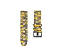 NMASDUYPU 22mm Watch Bands Compatible With Garmin Descent G1 Solar/D2 Mach 1/Descent Mk2 MK2i Camouflage Silicone Strap Bracelet Accessories(Geel,QuickFit 22mm)