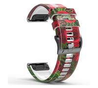 NMASDUYPU 26mm 22mm Silicone Bands For Fenix 7X 7 6X 6 Pro 5X 5 Plus 3HR Strap Bracelet Enduro Epix Gen 2 Tactix Printing Watchband(B,Quickfit 26mm)