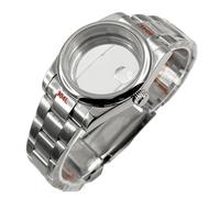 NMASDUYPU 36mm/40mm NH35 Watch Case Sapphire Glass Waterproof for NH34 NH36 Movement 28.5mm Dial Date Just Stainless Steel Polish Bracelet(B1,40mm ETA2824 PT5000)