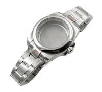 NMASDUYPU 40mm Waterproof Smooth Bezel Sapphire Crystal Brushed Watch Case Strap Fit NH34 NH35 NH36 NH38 ETA 2824 PT5000 Movement(B2,NH34 NH35 NH36 Case)