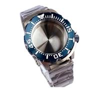 NMASDUYPU 42mm 20ATM Dive Monster Watch Case Stainless Steel Bracelet Sapphire Crystal Fit NH35 NH36 Automatic Movement 3.8 Crown 120click(Blue case set)