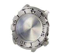 NMASDUYPU 42mm 20ATM Dive Monster Watch Case Stainless Steel Bracelet Sapphire Crystal Fit NH35 NH36 Automatic Movement 3.8 Crown 120click(Silver case)