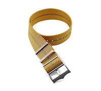 NMASDUYPU Adjustable Single Pass Woven Nylon Striped Watch Band Silver/Copper Buckle Compatible With Tudor Black Bay Strap 20mm 22mm(Orange khaki,22mm)