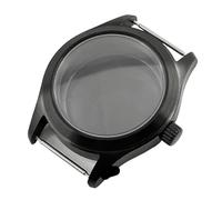 NMASDUYPU Black 36MM/39MM NH34 NH35 NH36 NH38 NH70 NH72 Waterproof Diver Brushed Pilot Watch Case Sapphire Crystal ETA2824 PT5000 Case(A2,39mm Case NH35 NH36)