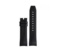 NMASDUYPU Curved End Rubber Watchband Compatible 1853 Starfish Diving T120 Silicone Strap T120417A Wrist Bracelet 22mm Male Black Blue(Black-no buckle)