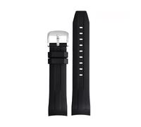 NMASDUYPU Curved End Rubber Watchband Compatible 1853 Starfish Diving T120 Silicone Strap T120417A Wrist Bracelet 22mm Male Black Blue(26mm)