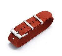 NMASDUYPU Design Nylon Elastic Belt Watchband French Troops Parachute Strap Compatible With Omega 20mm Movable Ring Bracelet(Deep red,20mm)
