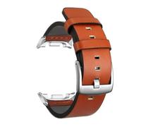 NMASDUYPU Leather Strap For 8 40mm 44mm/ 2 Bracelet Belt No Gaps Quick Fit Watchband Wristband Straps(OrangeS,Galaxy Watch 8 40mm)