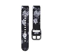 NMASDUYPU Leopard Print Band For Watch GT5 41mm/GT4 41mm Soft Silicone Printed Strap Compatible With PRO 42mm(The night blooms,18mm universal)