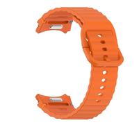 NMASDUYPU No Gaps Quick Fit Silicone Strap For Galaxy Watch 7 6 5 4 40mm 44mm Bracelet 5Pro 45mm 6Classic 43mm 47mm Band(Oranje,For Watch 6 Classic)