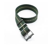 NMASDUYPU One Piece Single Pass Adjustable Slanted Nylon Strap 20mm 22mm Compatible With Tudor Fabric Watch Band(Green khaki,22mm)