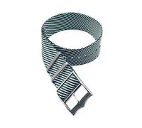 NMASDUYPU One Piece Single Pass Adjustable Slanted Nylon Strap 20mm 22mm Compatible With Tudor Fabric Watch Band(Green white,22mm)