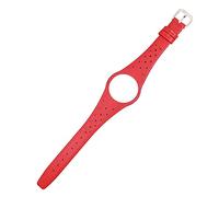 NMASDUYPU Red Blue Brown Black Khaki Real Calf Leather Watch Band With Silver Steel Buckle Compatible With Omega Dynamic(Rood)