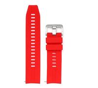 NMASDUYPU Silicone Watchband 20mm 22mm Black White Red Pink Rubber Sport Watch Strap Quick Release Compatible With GT2(Rood,20mm black)