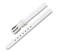 NMASDUYPU Soft Leather Watch Band Women's Strap 6mm 8mm 10mm 13mm 15mm 17 MM Small Size Width First Layer Cowhide Watch Bands Belt(White,13mm)