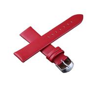 NMASDUYPU Soft Leather Watch Strap Band 8mm 10mm 18mm 20mm 22mm 24mm Waterproof Watchband Replacement Silver Buckle For Men Women(Rood,8mm)