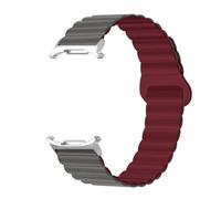 NMASDUYPU Strap For Galaxy Watch Ultra 47mm Silicone Band No Gaps Sport Quick Fit Bracelet For 7Ultra(Grey wine red-S)