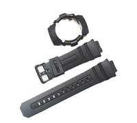 NMASDUYPU Suitable For AW591/AW590 AWG-M100 Matte Resin Silicone Strap Case Replacement Set(Black Yellow Word 1)