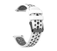 NMASDUYPU Suitable For Watch Gt4 46mm Two-color Silicone Strap 22mm Round Hole Breathable GT3/2 Pro Strap GT4 46mm(22mm-Glacier white)