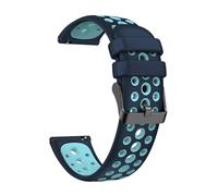 NMASDUYPU Suitable For Watch Gt4 46mm Two-color Silicone Strap 22mm Round Hole Breathable GT3/2 Pro Strap GT4 46mm(22mm-Lake blue)