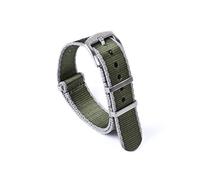 NMASDUYPU Watch Strap 20mm 22mm Nylon Watch Band Compatible With 007 Watch Strap Accessories Replace(Green Gray Edge,22mm)