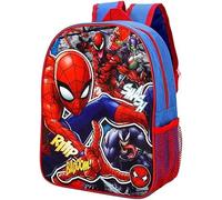 NMB FASHIN FASHION AS UNIQUE AS YOU ARE Children’s S-Man Character Backpack - Boys School Bag 29cm - Features Venom, Carnage & Green Goblin - Nursery, Travel, and School Rucksack
