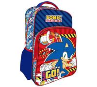 NMB FASHIN FASHION AS UNIQUE AS YOU ARE Kids Character Licenced Extra large 45cm Backpacks Premium Deluxe Backpacks (Sonic)