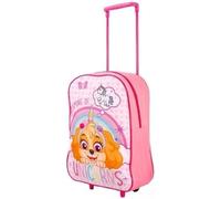 NMB Fashion Foldable Kids Travel Trolley Backpack - Wheeled Carry-On Suitcase Rucksack with Favorite Character Design for Children (Standard Dreaming of Unicorns Trolley)