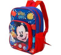 NMB FASHION Kids Character Backpack - Standard, Deluxe with Extra Pocket, & 3D Design Options - Fun & Functional School Bags (Deluxe Mickey Mouse Wiggle Giggle Backpack)