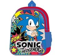 NMB FASHION Kids Character Backpack - Standard, Deluxe with Extra Pocket, & 3D Design Options - Fun & Functional School Bags (Standard Sonic POW! Backpack)