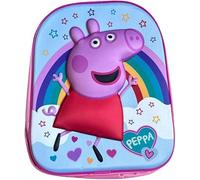 NMB FASHION Kids Character Backpack - Standard, Deluxe with Extra Pocket, & 3D Design Options - Fun & Functional School Bags (3D Peppa Pig (Peppa) Backpack)