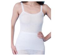 NMB Fashion Women's Snowdrop Thermal French Neck Vest Tops - Round Neck, V-Neck, Spencer & Long Vest - Made in The UK (French Neck Thermal Round Neck Spencer [2X-Large, White])