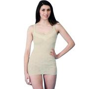 NMB Fashion Women's Snowdrop Thermal French Neck Vest Tops - Round Neck, V-Neck, Spencer & Long Vest - Made in The UK (French Neck Thermal V-Neck Spencer [Small, Cream])