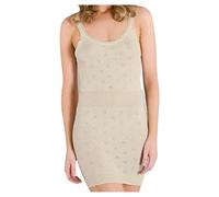 NMB Fashion Women's Snowdrop Thermal French Neck Vest Tops - Round Neck, V-Neck, Spencer & Long Vest - Made in The UK (French Neck Thermal Round Neck Long Vest [Large, Cream])