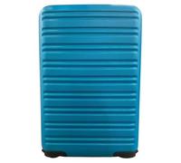 NMB Fashions 40x20x25cm Underseat Cabin Bag - Detachable 360° Spinner Wheels - Ryanair & Wizz Air Compliant - Lightweight Hard Shell Carry-On- Secure Combination Lock (Teal Stripe)