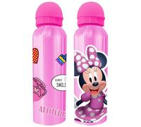 NMB FASHIONS Diseny M Mouse Girls 500ml Water Bottle - Featuring Minnie Drinks Bottle for School Kids, Water Bottle Aluminium Water bottles Kids Ages 3+ Years (Diseny M Mouse Pink)