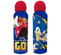 NMB FASHIONS Sonic the Hedgehog Reusable Aluminum Bottle, Durable Design, Travel Bottle, 500ml, Featuring Marvel Characters Water Bottles for Kids Ages 3+ Years (Sonic the Hedgehog Blue)