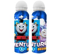 NMB FASHIONS Thomas the Tank Engine Reusable Aluminum Bottle, Durable Design, Travel Bottle, 500ml, Featuring Marvel Characters Water Bottles for Kids Ages 3+ Years (Thomas the Tank Engine Blue)