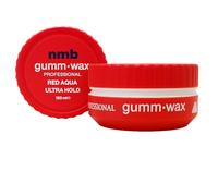 NMB Gumm-wax Professional Hair Styling Wax | Edge Control | Hair Gel Wax | Ultra Hold | Men & Women Hair Wax (Blue, Black & Red Aqua, Green Matte) 150ml (150ml, Red Aqua)