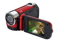 nmbhus 1080P Digital Camera 16X Digital Zoom 270 Degree Rotation Camcorder Video Cameras For Vlog(Color:Red)