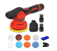 nmbhus 12V Car Buffer Polisher Rechargeable Battery Rechargeable Battery 5500RPM Adjustable Speed Wireless Buffing Waxing Machine For Car Detailing