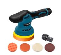 nmbhus 12V Wireless Car Polisher 2800-5500rpm Cordless Car Polishing Machine Electric Polishing Wax Tool Noiseless 8 Variable Speeds For Car Detailing
