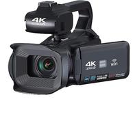 nmbhus 18X Full UHD Digital Camcorder 4K Video Camera Rotate Screen Camcorder For Live Streaming 60FPS WIFI Webcam(64G SD Card)