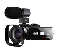 nmbhus 18X Zoom 4K UHD Camcorder Live Streaming Wifi Webcam Video Cameras For Photography Outdoor IR Night Vision(64G SD Card)