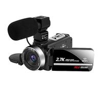 nmbhus 2.7K Digital Video Recorder Home Use Outdoor Portable Cameras For Photography WIFI Streaming Web Camcorder Vlog(32G SD Card,With Lens Microphone)