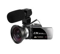 nmbhus 2.7K Outdoor Vlog Camcorder For Photography 16X Zoom Video Recorder Rotate Touch Screen Selfie Digital Camera Home Use(64G SD Card,4)