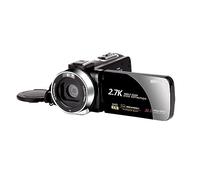 nmbhus 2.7K Outdoor Vlog Camcorder For Photography 16X Zoom Video Recorder Rotate Touch Screen Selfie Digital Camera Home Use(64G SD Card,1)