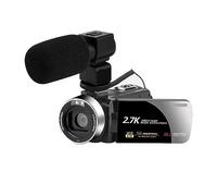 nmbhus 2.7K Video Camera Digital Camcorder For Home Use 16X Zoom 30MP Vlogging Webcam 3.0 Rotate Touch Screen(Size:With Microphone)