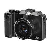nmbhus 48MP Digital Photo Camera For Photography Dual Lens Selfie Camera 4K Vlog Camcorder Webcam 18X Auto Focus(128G TF Card,Only Camera)